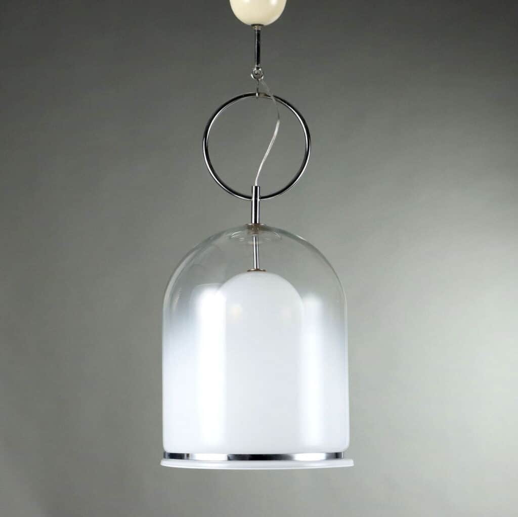 Lampadario in vetro anni '70