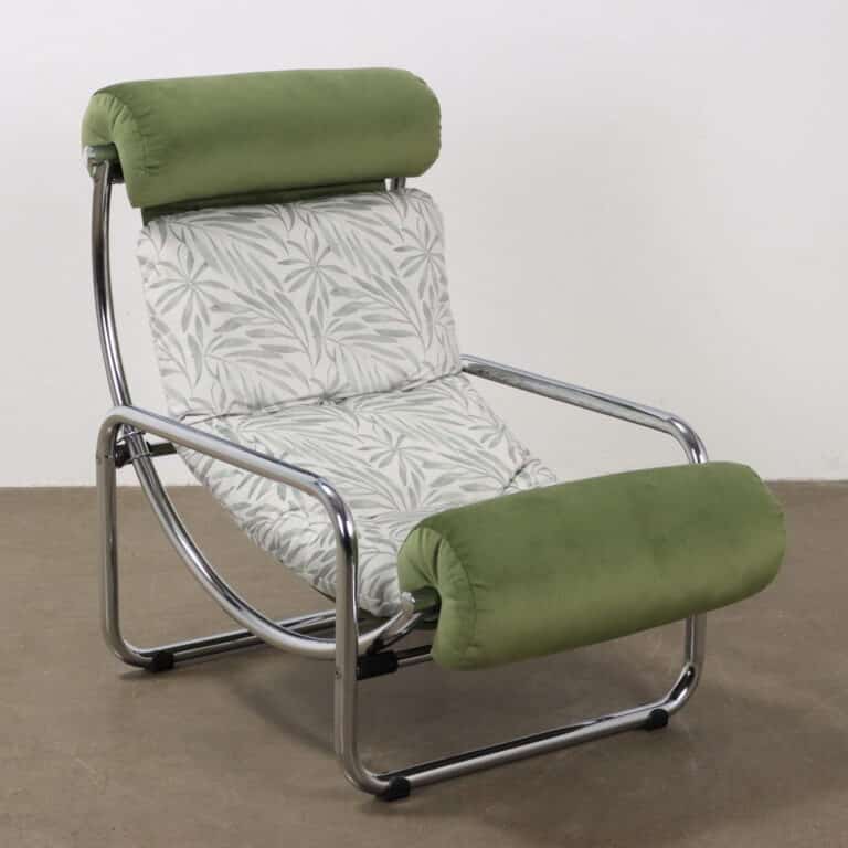 Poltrona anni '60 tessuto jungle