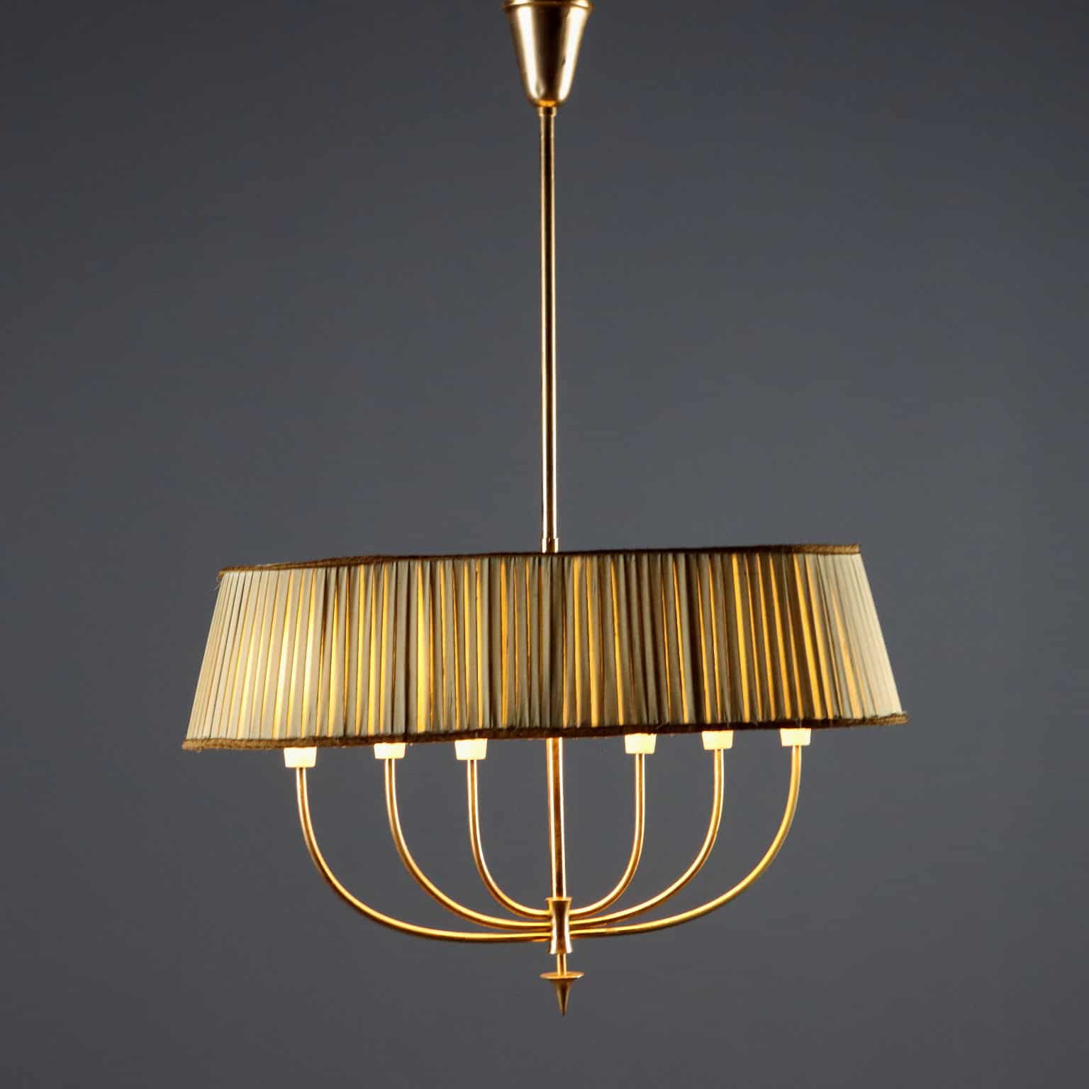 Lampadario a sei luci anni '40