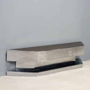 Arredo in metallo spazzolato anni '60