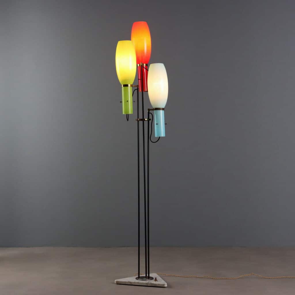 Lampada da terra anni '60 tipo Stilnovo
