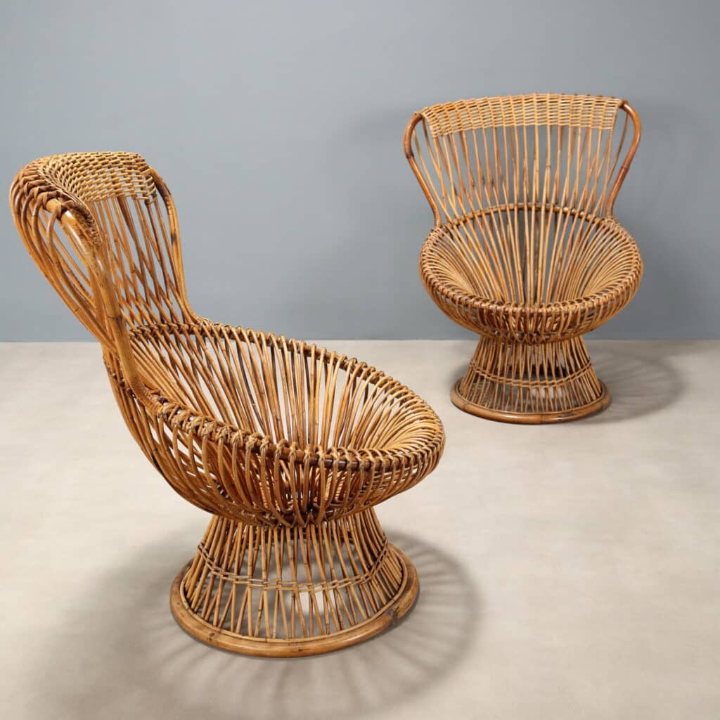 Due poltrone 'Margherita' by Franco Albini