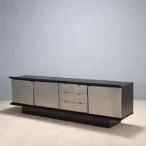 Sideboard vintage con fronte in alluminio