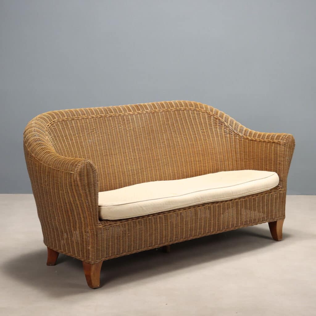 Divano due posti in vimini