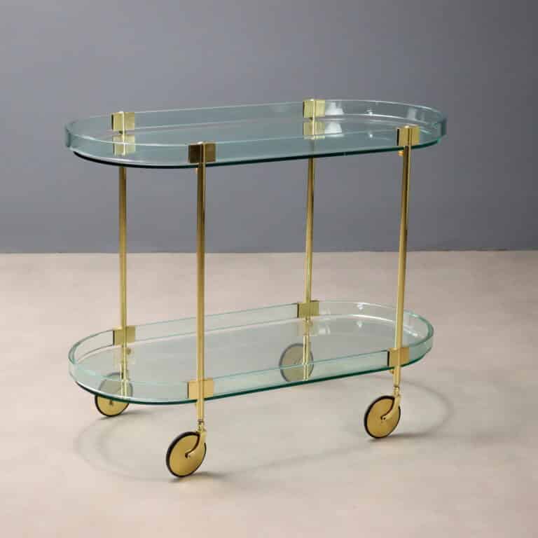 Carrello vintage in vetro