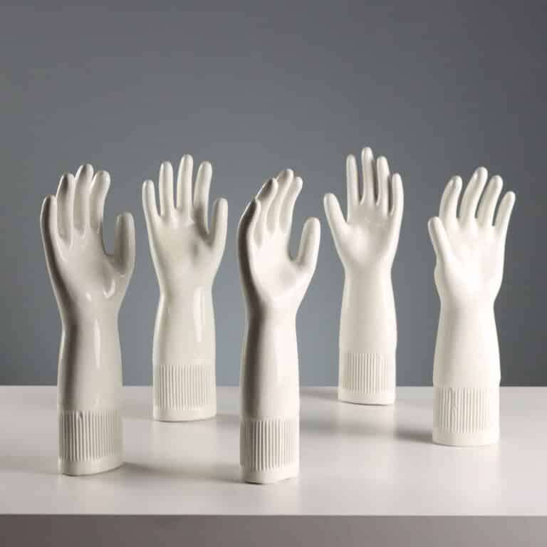 Cinque guanti Pirelli in ceramica