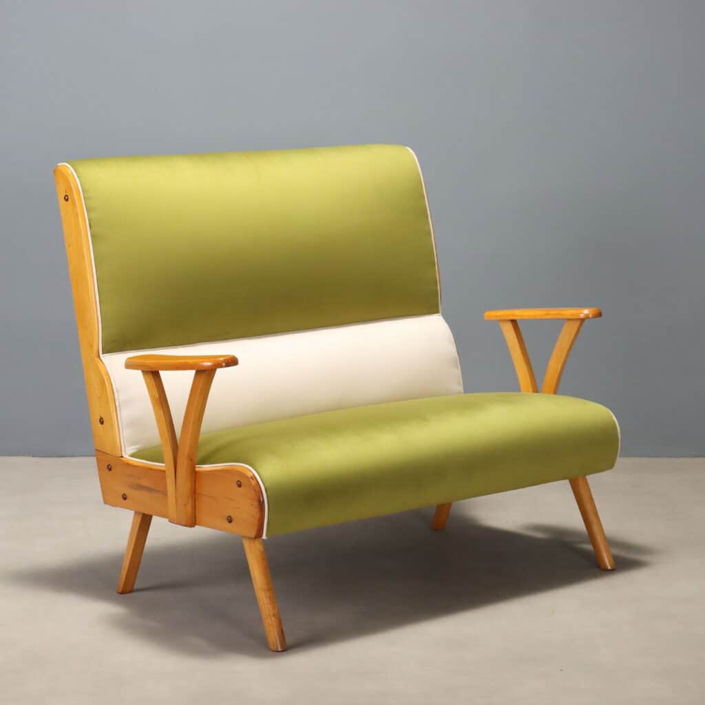Divanetto bicolore anni anni '50